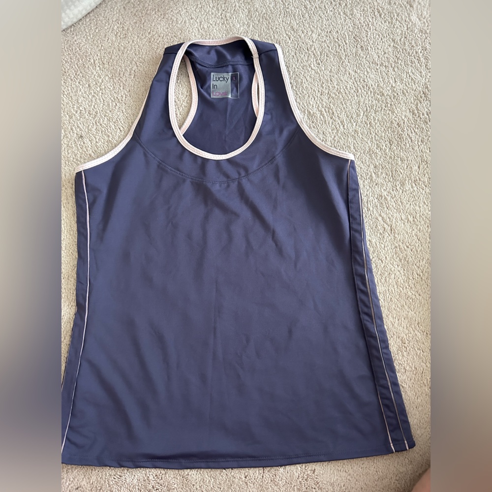 Women's Lucky in Love Athletic Tennis Shirt Size 12